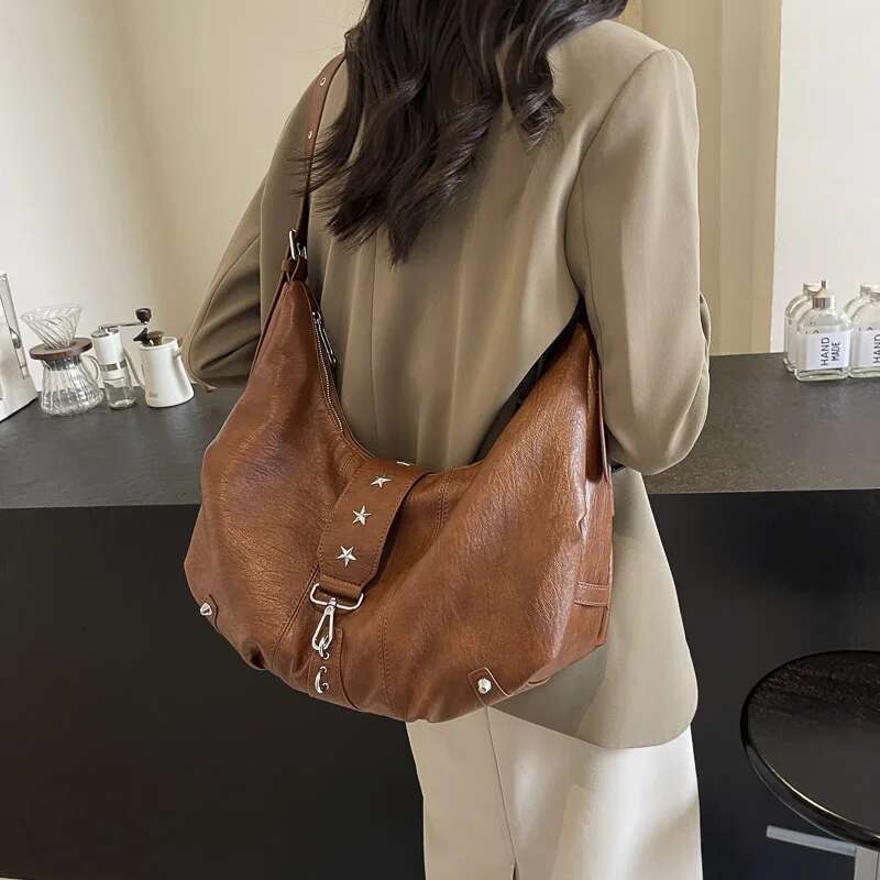 2024 High Quality Soft Leather Women's Handbag Designer Girl Boston Bag Large Capacity Shoulder Bags Sac A Main