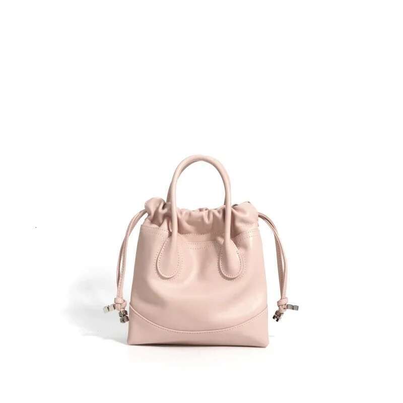 Women Genuine Leather Crossbody Bag Casual Small Female Shoulder Messenger Bags 2024 New Girls Drawstring Handbags Purse