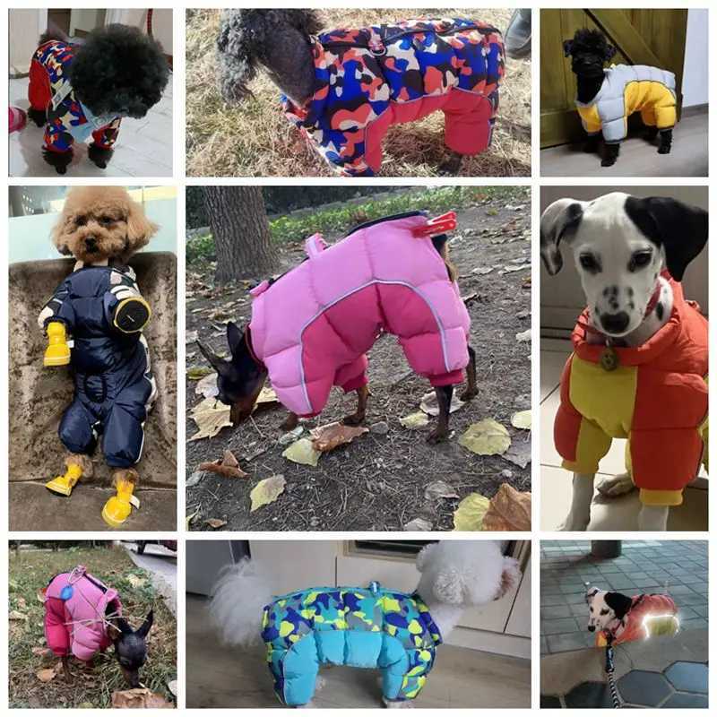 Winter Pet Dog Clothes Warm Puppy Dog Coat Jacket Waterproof Reflective Clothing For Dogs Chihuahua French Bulldog Pug OverallsXJ250109