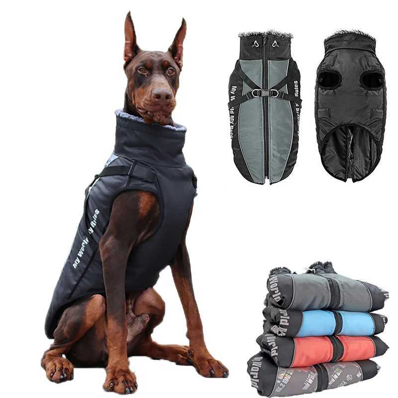 Clothes For Large Dogs Waterproof Big Dog Vest Jacket Autumn Winter Warm Fur Collar Pet Dog Coat For French Bulldog Wilma DogXJ250109