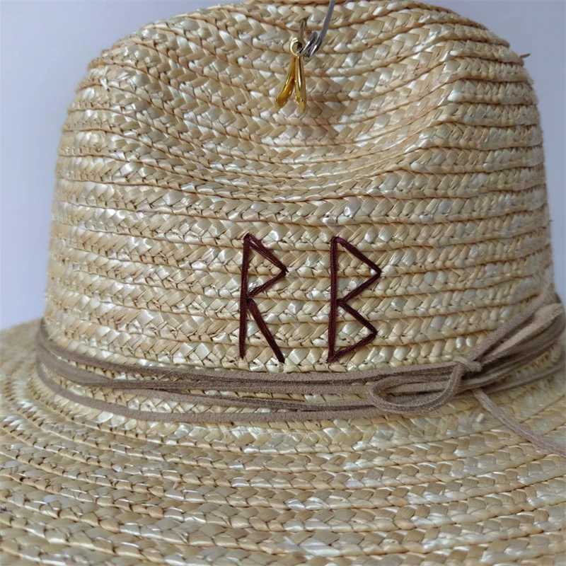 White straw hat pearl chain DIY flat top sun hat new Korean elastic ribbon hat beach hat candy color sun hat X250329