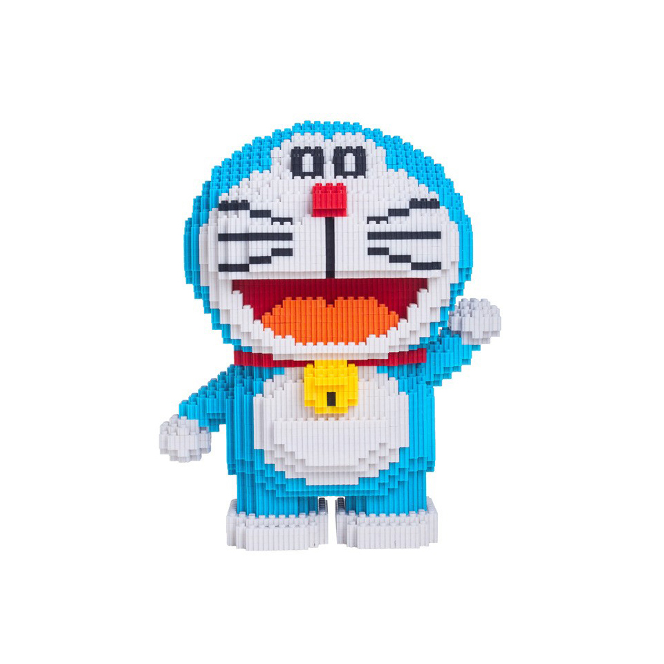 30cm high Hi Caipin genuine licensed doraemon net red with the same model educational adult toys particles building blocks