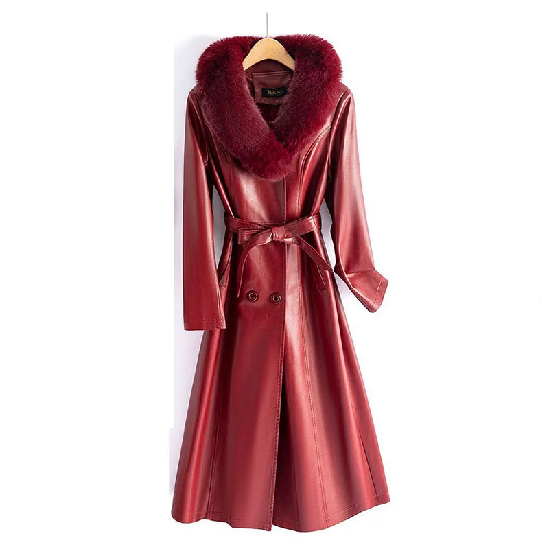 Real Leather Womens MidLength Thick Women 2024 Winter Sheepskin Temperament Fashion Coat H178 250103