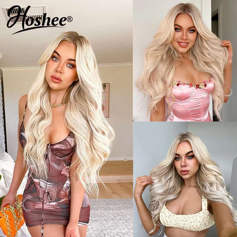 180% Density Ombre Ash Blonde Front Human 5x5 Glueless HD Lace Closure For Women Body Wave Hair Wigs