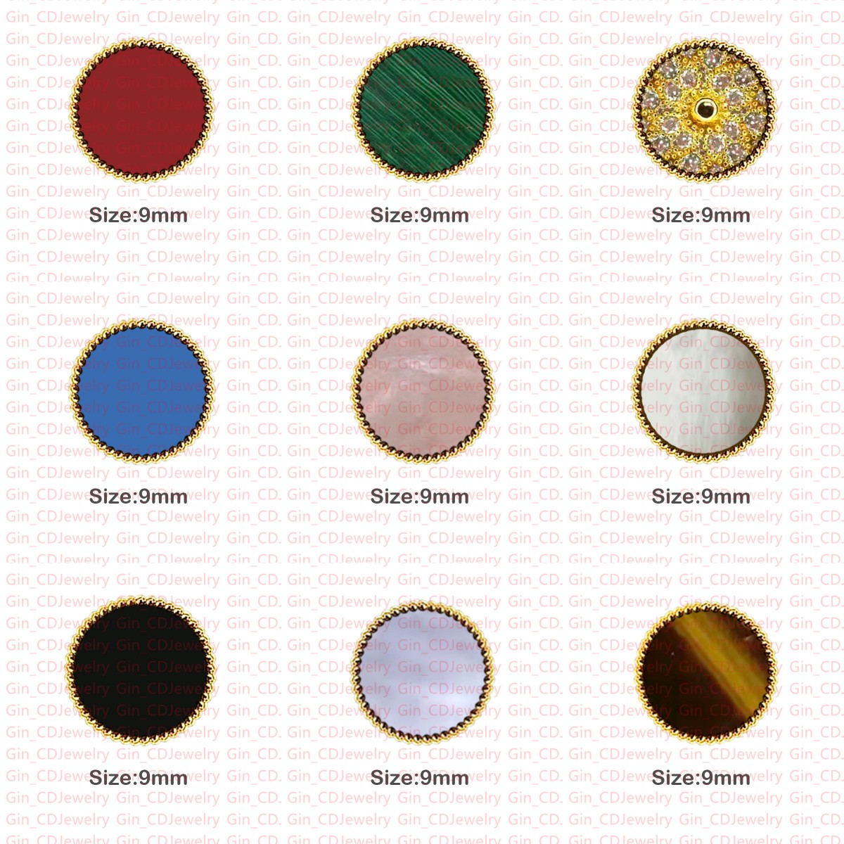 9MM Mini Fashion Classic Earrings Mother of Pearl Silver 18K Gold Plated Agate Suitable for Women and Girls Valentine's Day Gift Birthday Gift Jewelry