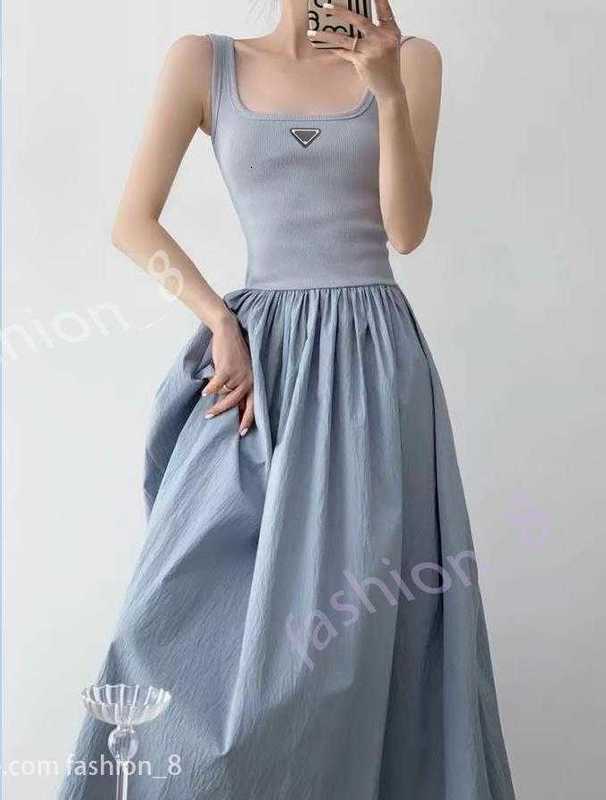 Womens Basic & Casual Dresses Designer Fashion Womens U-neck Skirt Summer Fashion Classic Letter Long Skirt Clothes brands dresses for women