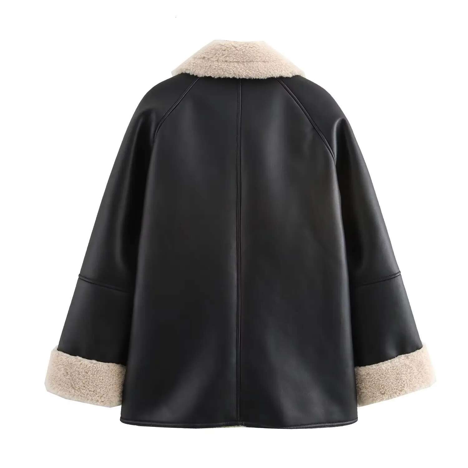 European And American Style New Temperament Versatile Lapel Single-Breasted Soft Leather Fur Jacket