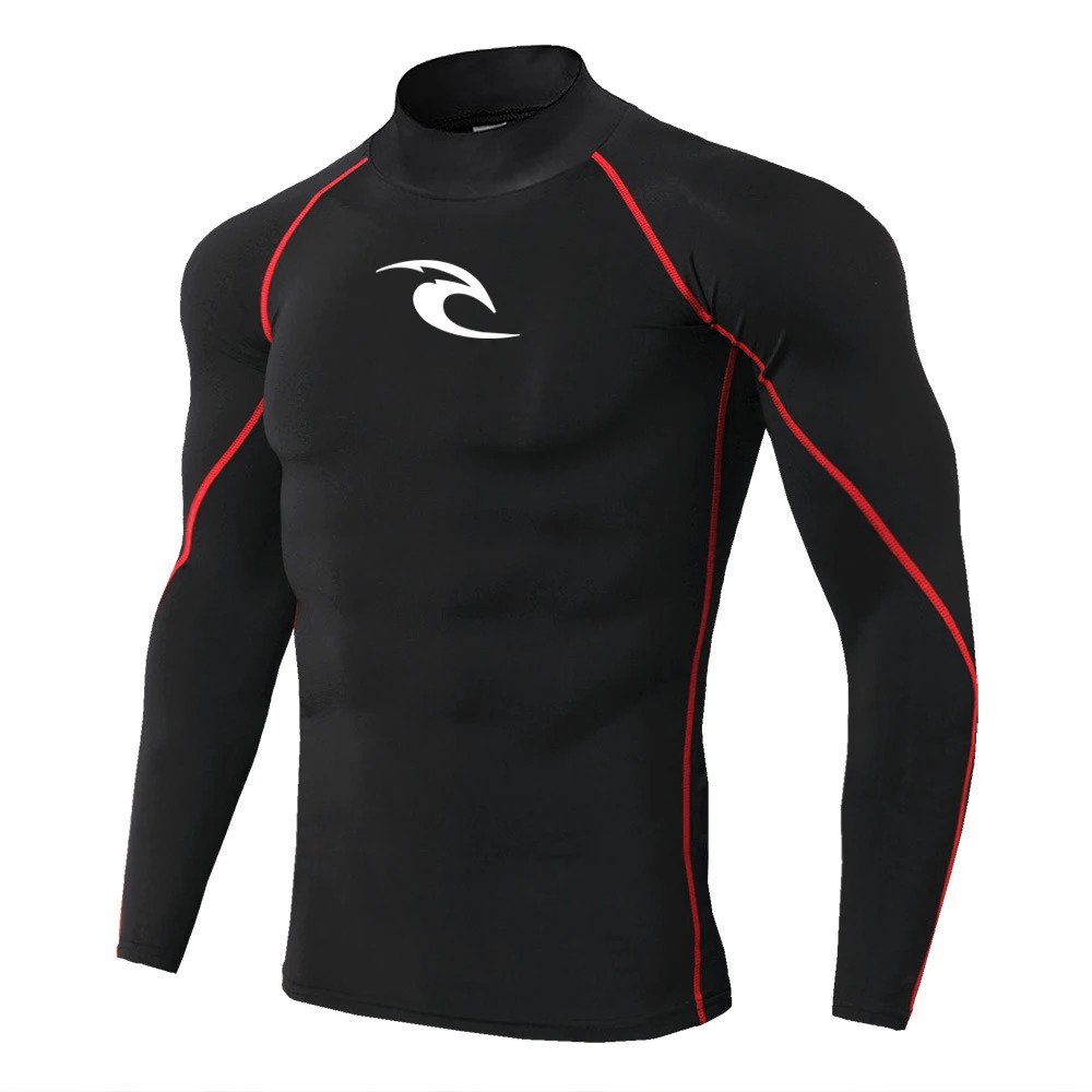 Autumn Running Tshirt Mens Long Sleeved Compression Shirt Fitness Training Top Gym Bodybuilding Undershirt Man Sports Wear 250106