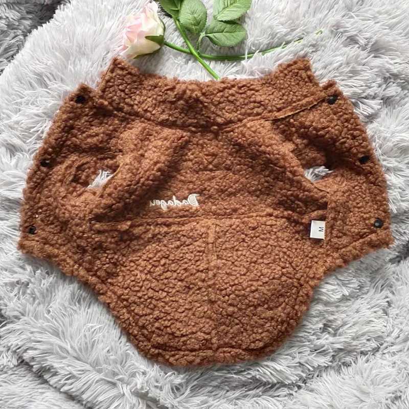 British Style Dog Jacket Lamb Fleece Winter Warm Dog Clothes for Small Dogs Puppy Costume Chihuahua Coat Pet Pug Yorkie OutfitsXJ250109