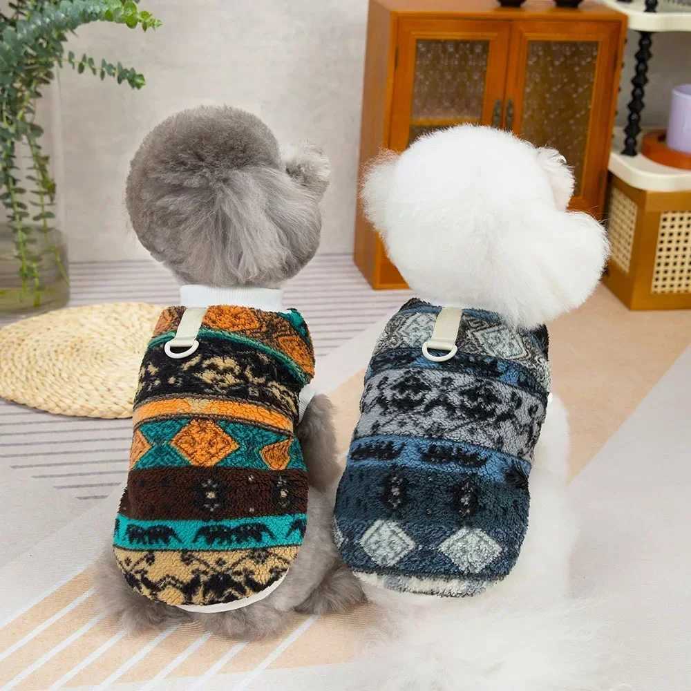 Nordic Fleece Winter Pet Clothes Warm Winter Dog Vest with Leash D-ring Chihuahua Dog Clothes for Small Dogs Cat Puppy CostumeXJ250109