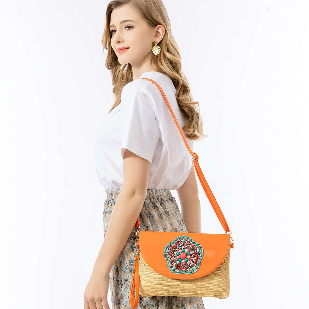 Summer Grass Handheld High Grade Exquisite Woven Crossbody Shoulder Bag Women's