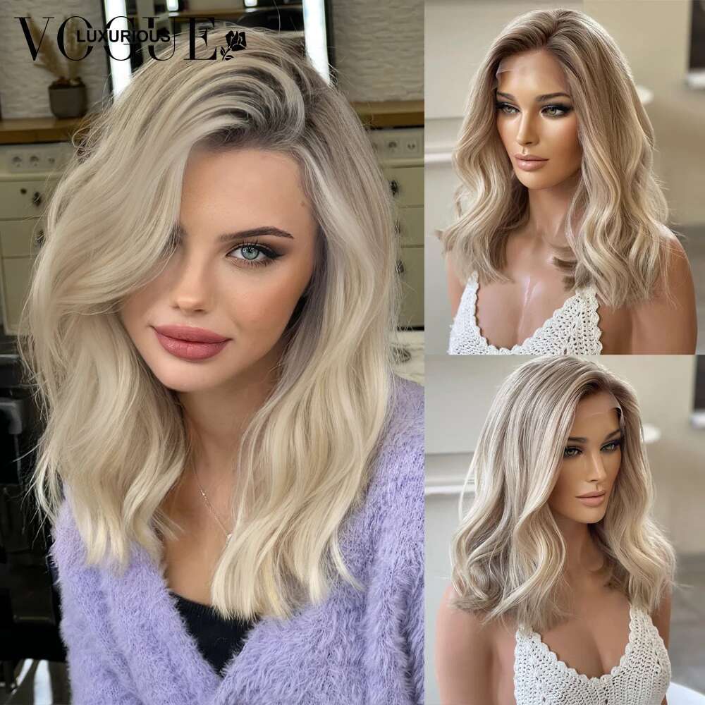 Ash Body Wave 100% Real Human Cream Blonde 13x6 Lace Wig 210% Density Pre Cut Ready To Wear Brazilian Hair Wigs
