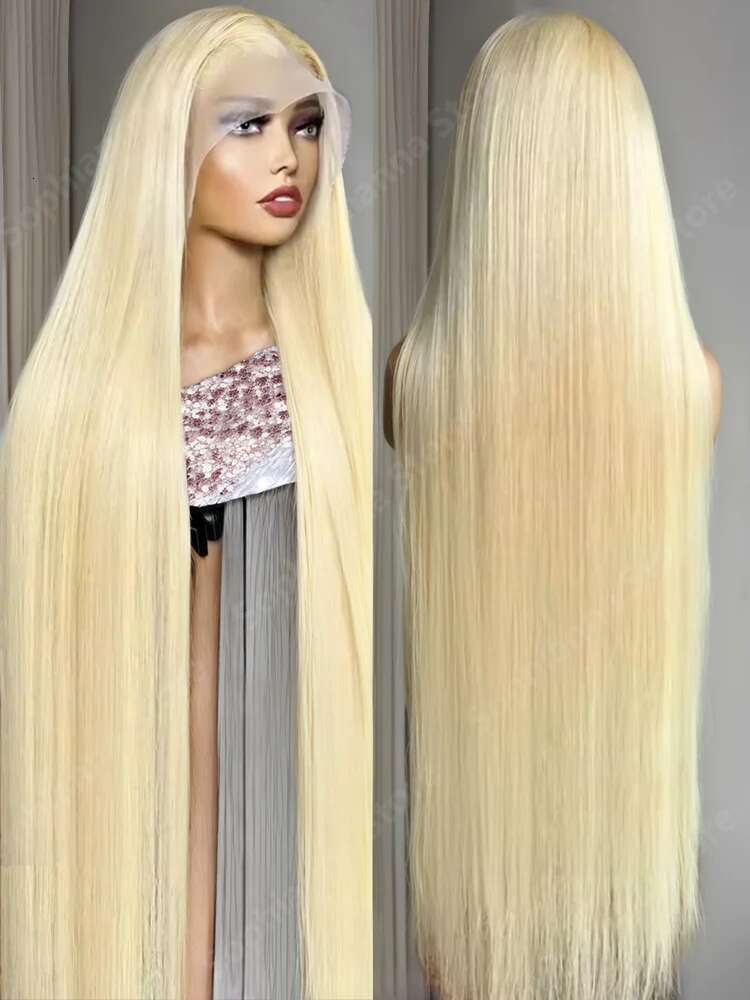 30 40 inch 613 Honey Blonde Straight 13x4 Lace Wigs Human Hair Glueless 5x5 Closure Brazilian Hd 13x6 Front Wig PrePlucked