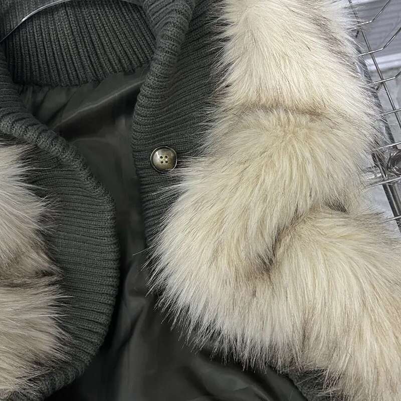 DEAT 2024 Winter New Items Fashion Fur Patchwork Waistcoat For Women Casual Contrast Color Vests Female Trend 33A2401