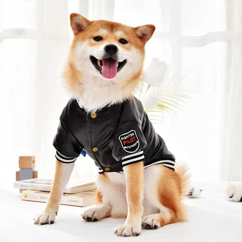 Leather Golden Retriever Clothes For Medium Large Dogs Winter XS 8XL Big Pet Coat Jacket Costume Outfit Pomeranian WaterproofXJ250109