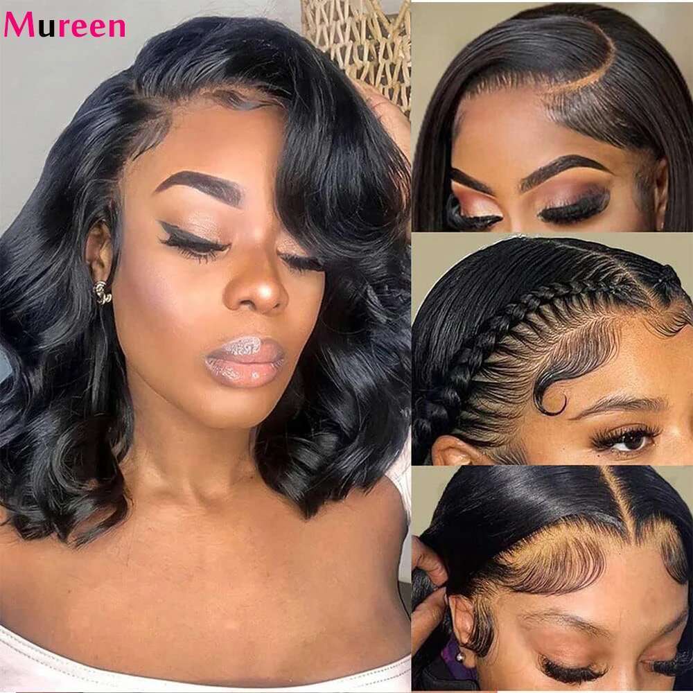 Body Wave Bob Front Wigs For Women HD Transparent Full Lace Frontal Wig Human Hair