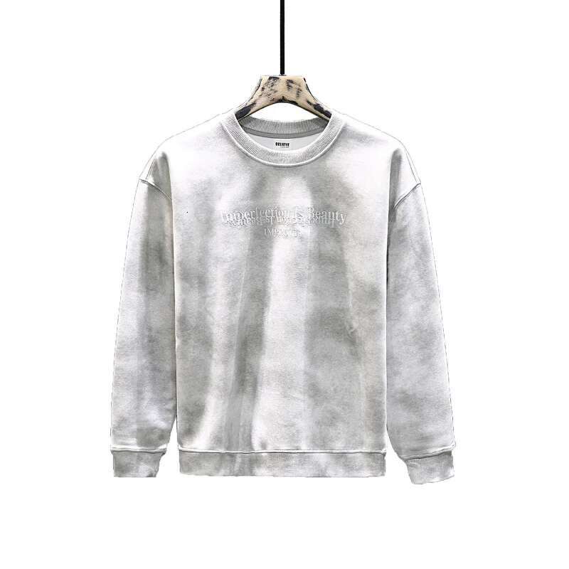 Autumn Winter Long Sleeved Hoodie For Men, Loose And Versatile, Street Trend Round Neck Casual Thick Base Coat Top