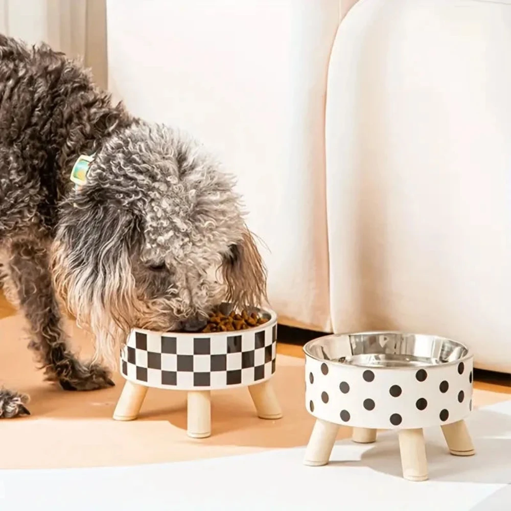 189032 Stainless steel cat bowl, wear-resistant, antibacterial, easy to rinse, no dirt accumulation after long-term use