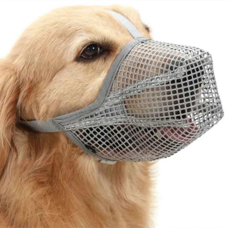 1pc Dog Mouth Cover Anti licking Anti biting Breathable Drinking water Adjustable Dog mouthpiece Dedicated Pet Mouth CoverXJ250109