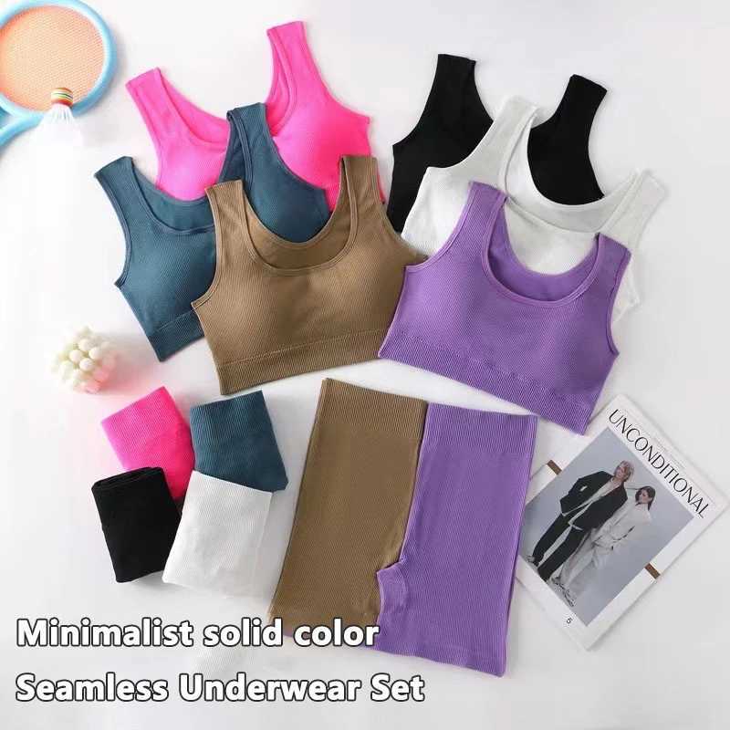 2PCS Women Yoga Set Gym Set Sexy Bra Seamless Sports Shorts Workout Running Clothing Gym Wear Athletic Sport SuitXJ250109