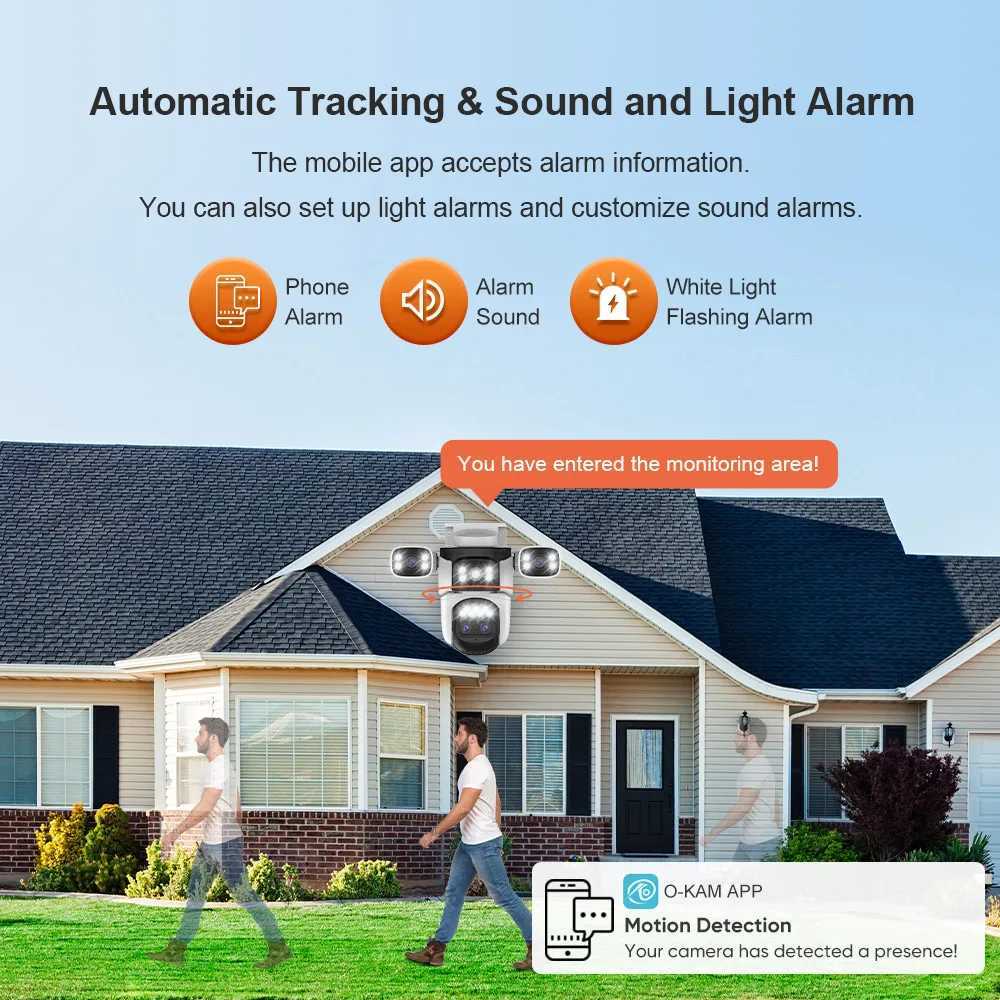 LS VISION 20MP 4*Screens Home Surveillance Wifi Camera 10X Zoom Outdoor Surveillance Camera Ip PTZ Auto Tracking Security Cctv X250110