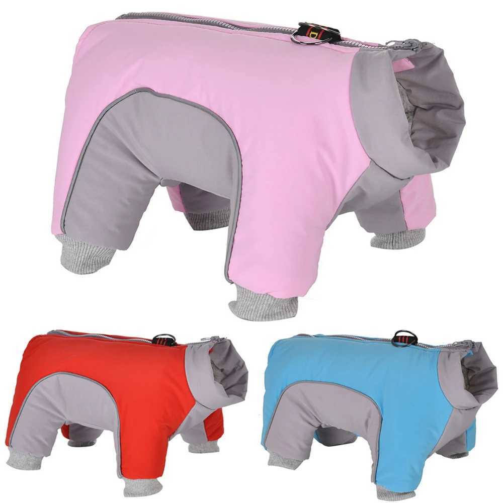 Small Medium Dogs Warm Clothes Waterproof Winter Thicken Fleece Pet Puppy Cats Jumpsuit Reflective Chihuahua Jacket Coat OutfitXJ250109