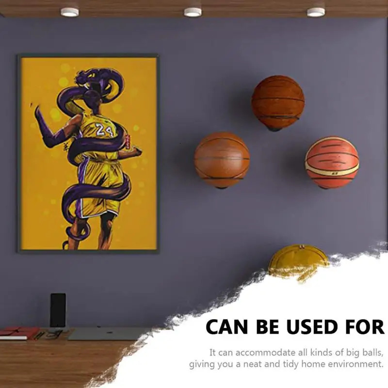 3pcs Basketball Volleyball Display Holders Iron Art Wall Mount Sports Balls Racks Display Soccer Balls Holders Storage Supply 250107