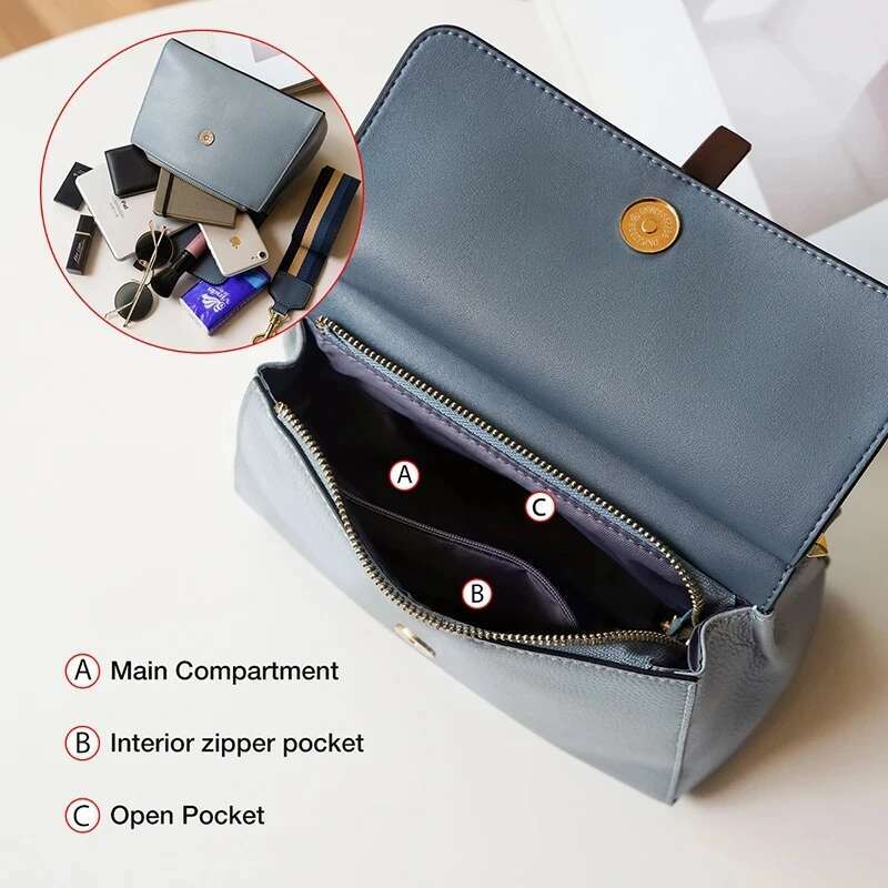 Jamhoo Female Split Leather Crossbody Bags Handbags Girl Simple Office Totes Women Small Commuter Stylish Shoulder Messenger Bag