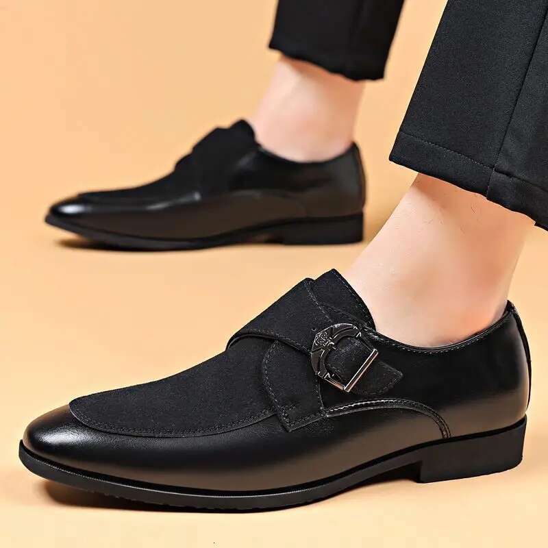 Men's Leather Shoes Pointed Toe Male Casual Loafers Shoe Cowhide Classic Original Retro Free Delivery Shipping Low Price Elegant
