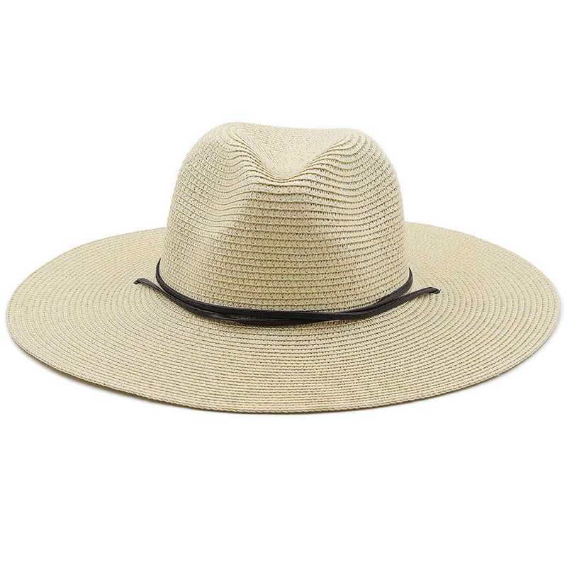 10.5CM Brim large straw hat suitable for Wenmen Jazz Fes cooling sun hat summer breathable elegant womens party hat complete set X250109