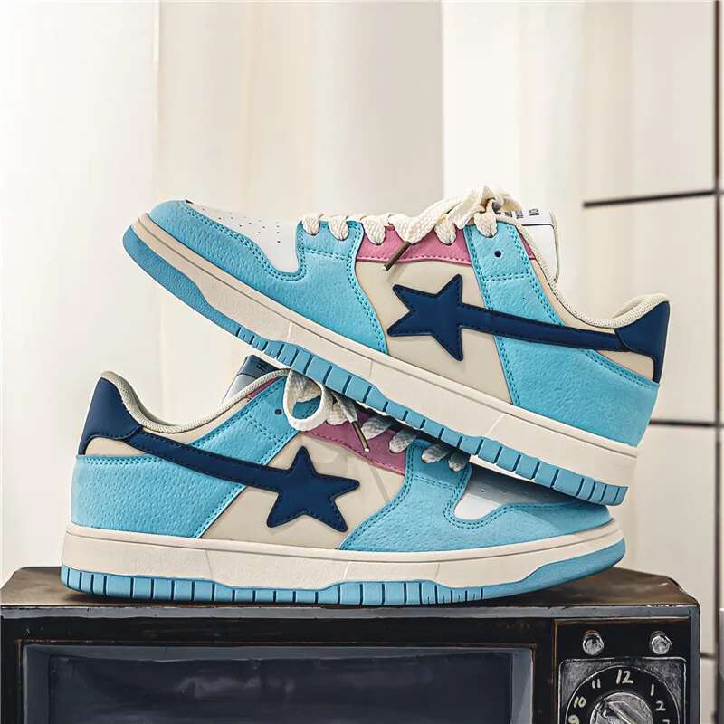 Autumn Men Casual Trend Mixed Colors Star Running Sport Ten ni s Shoes Basketball Trainers Walki ng Jog ging Sneakers