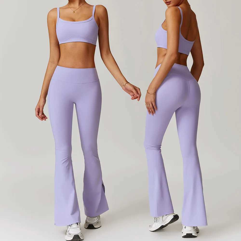 Flared Bra suit 2PCS Seamless Yoga Set Gym Clothes Sportswear Women Fitness Tracksuits Sports Bra Gym Legging Sports Suits 8900XJ250109