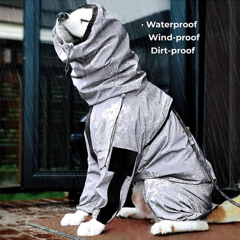 Dog Raincoat Waterproof Dog Rain Jacket for Wet Weather Full Body Reflective Design Dog Coat UV Protection Outdoor Pet OutfitsXJ250109