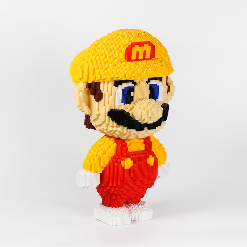 42cm high Hi Caipin Yellow Mary Children's adult educational building blocks particles assembled toys