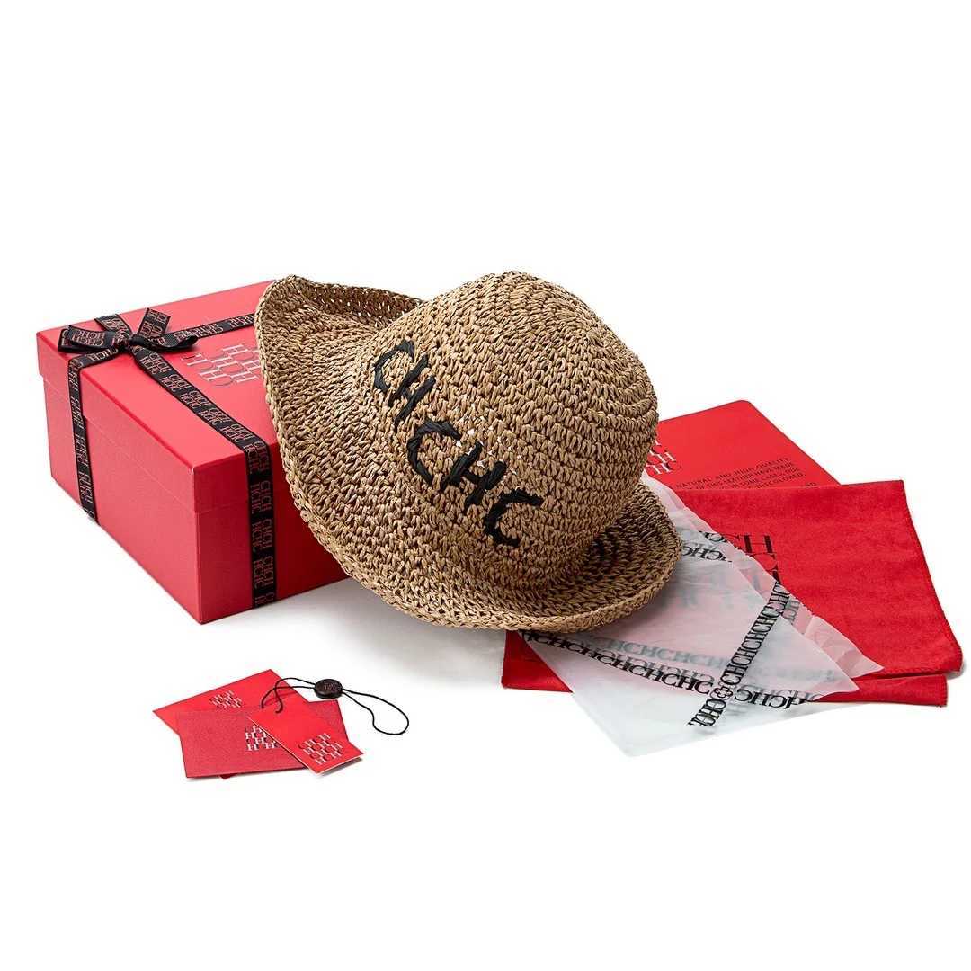 CILMI HARVILL CHHC Gift Box Packaging Hot Selling Exquisite Womens Lafite Straw Hat Mens Adjustable Gift Beach Sunset X250109