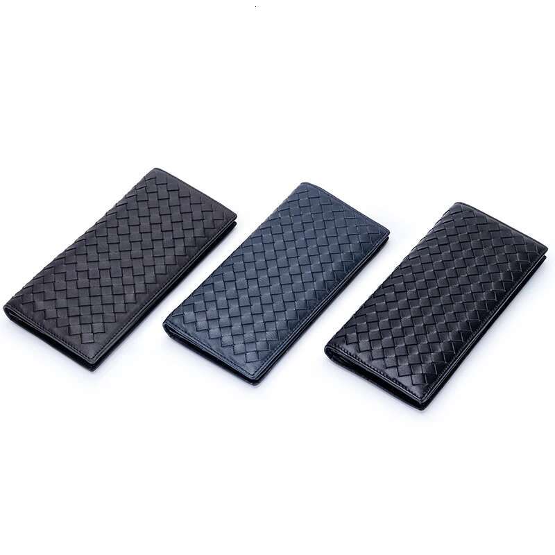 Genuine Leather Men Classical Long Slim Thin Clutch Business Wallets Women Sheepskin Card Holder Phone Bag Billfolds