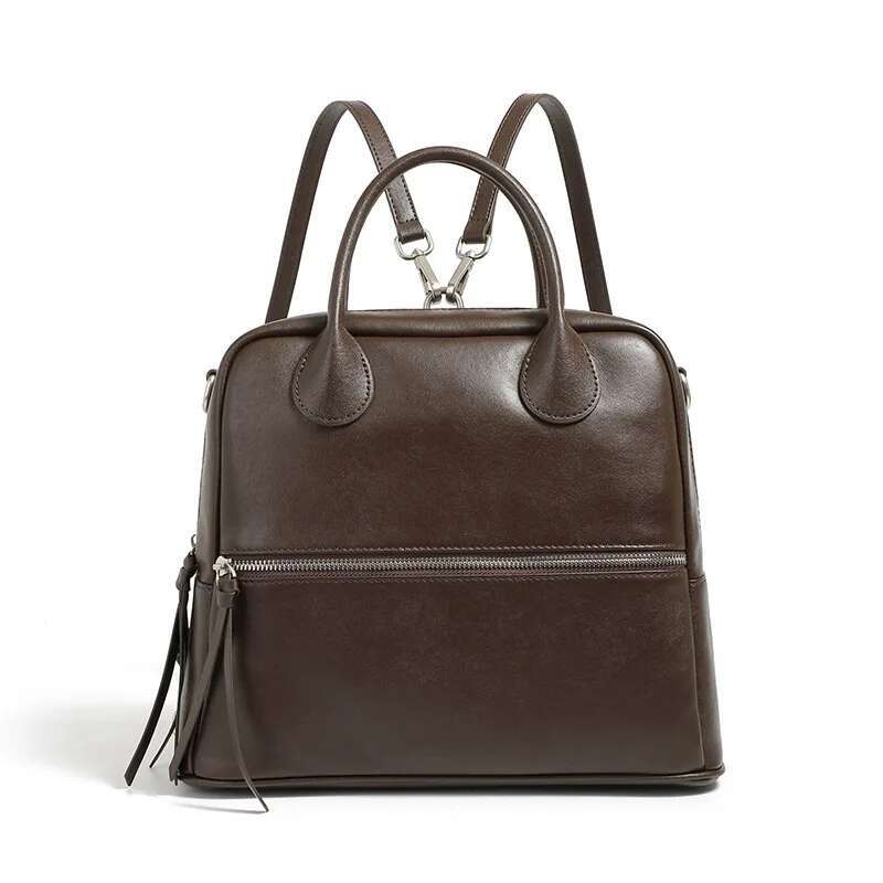 Vegetable Tanned Cowhide Retro Multi-Purpose For Women 2025 New Leather Women's Large Capacity Backpack Shoulder Bag