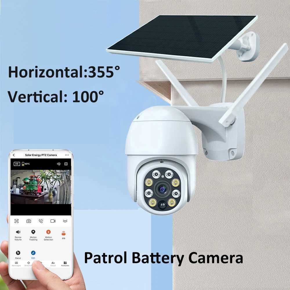 Tuya Smart 10400mAh battery 3MP WIFI motion tracking 5W solar CCTV security monitoring color night vision outdoor PTZ camera X250110