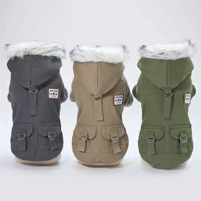 High Quality Pets Dog Clothes Cotton Winter Thicken Jacket Coat Costumes Hoodies Clothes for Small Puppy Dogs Cat Clothing 2021XJ250109
