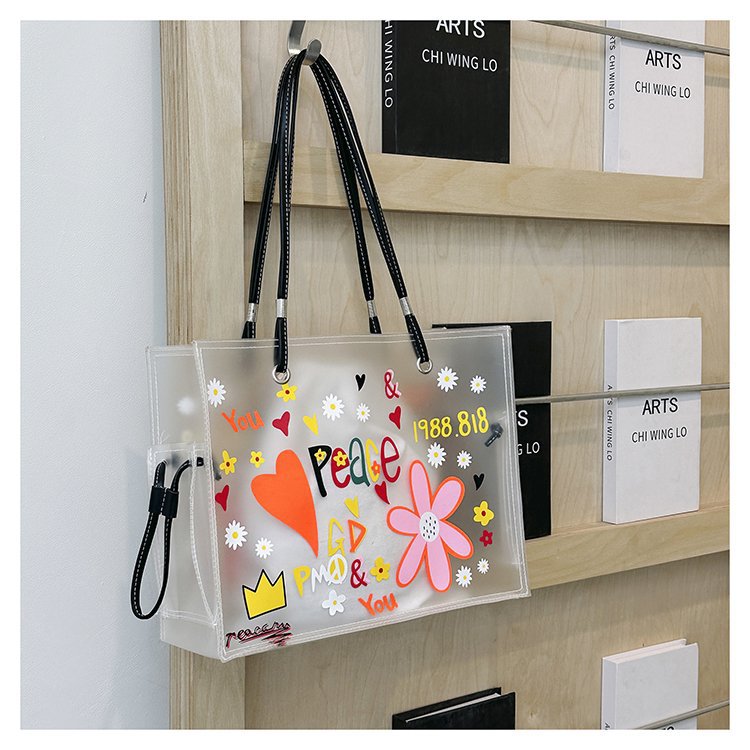 Jelly Handbags: Versatile Clear Tote - Large Capacity Fashion Shoulder Bag Spring & Summer, Lightweight For Daily Use New Free Delivery Designer Bag