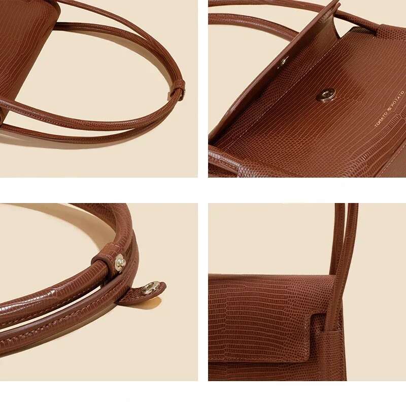 Genuine Leather Women Underarm Bolsa Female Classics Handbags All-Match Ladies Summer Purse Girls Fashion Tote Bags