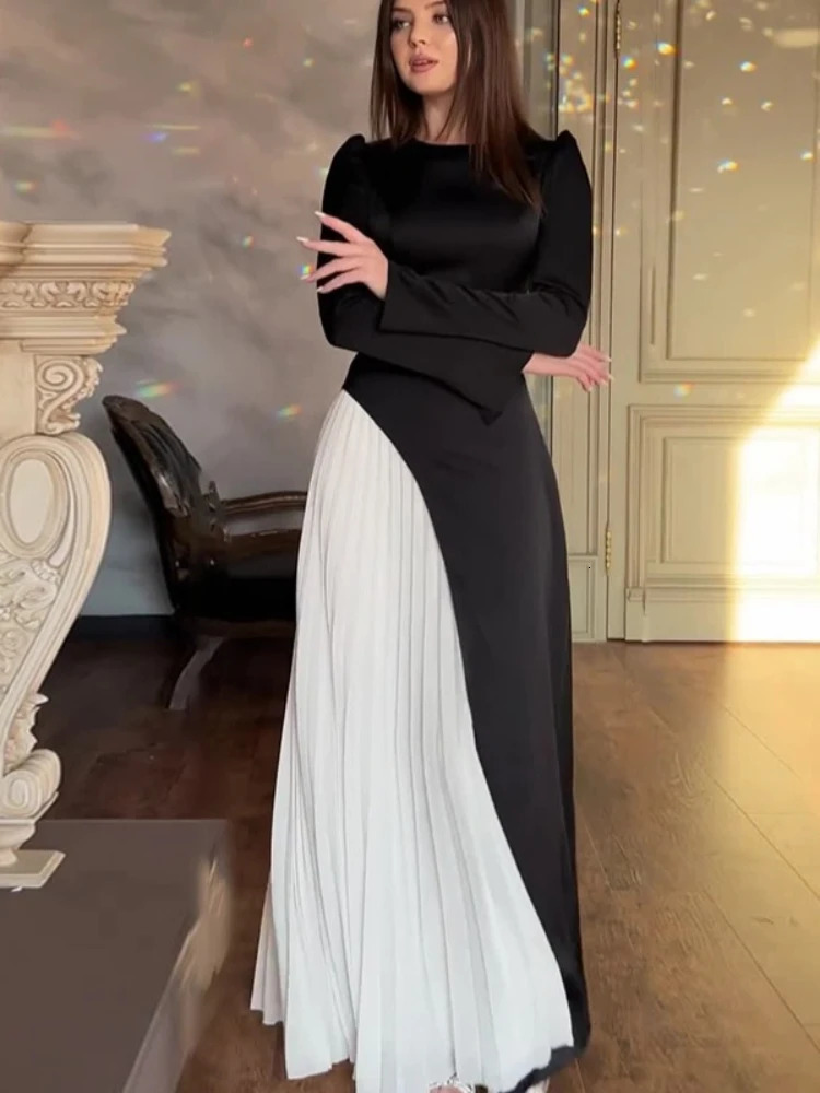 Eid Ramadan Muslim Women Dresses Party Abaya Pleated Long Dress Morocco Kaftan Vestidos Largos Dubai Turkey Robe Jalabiya 250106