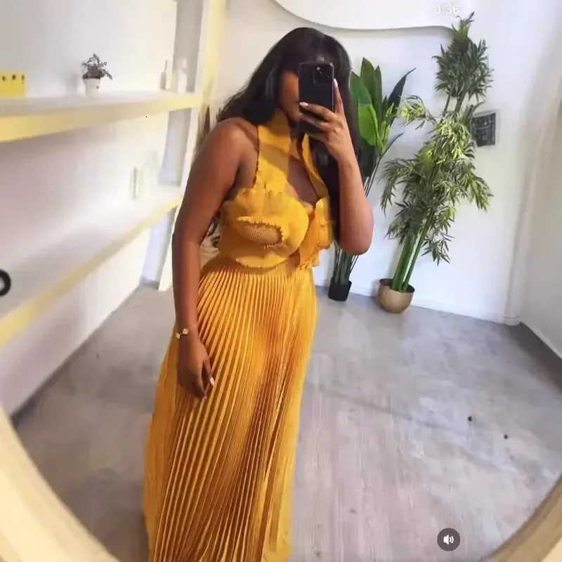 Europe America and Africa Miyake Pleated Print Black Butterfly Animal Flower Top Wideleg Straight Pants Twopiece Set 250106