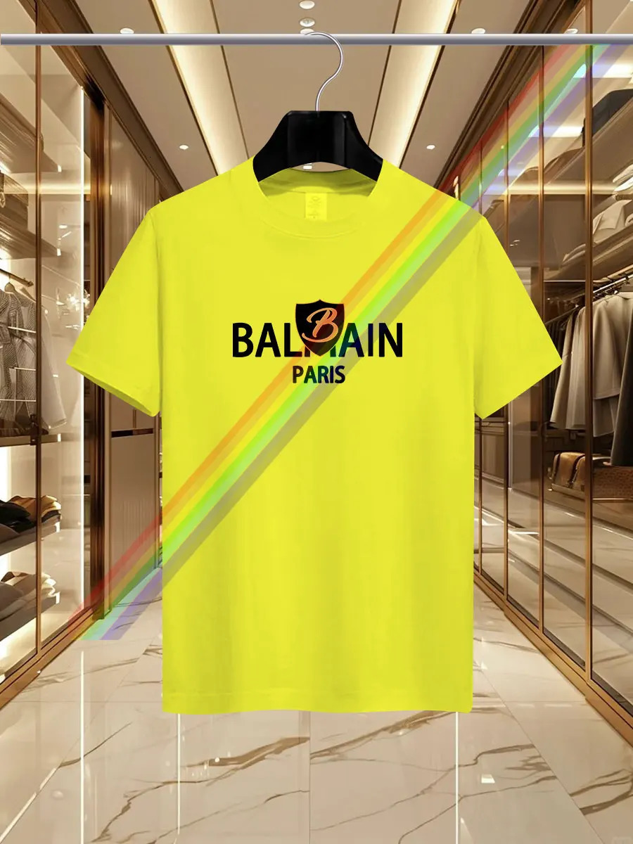 Mens y summer fashion BALM letter print Tshirt Pure cotton crewneck casual trend Highend Y2K high quality 250106