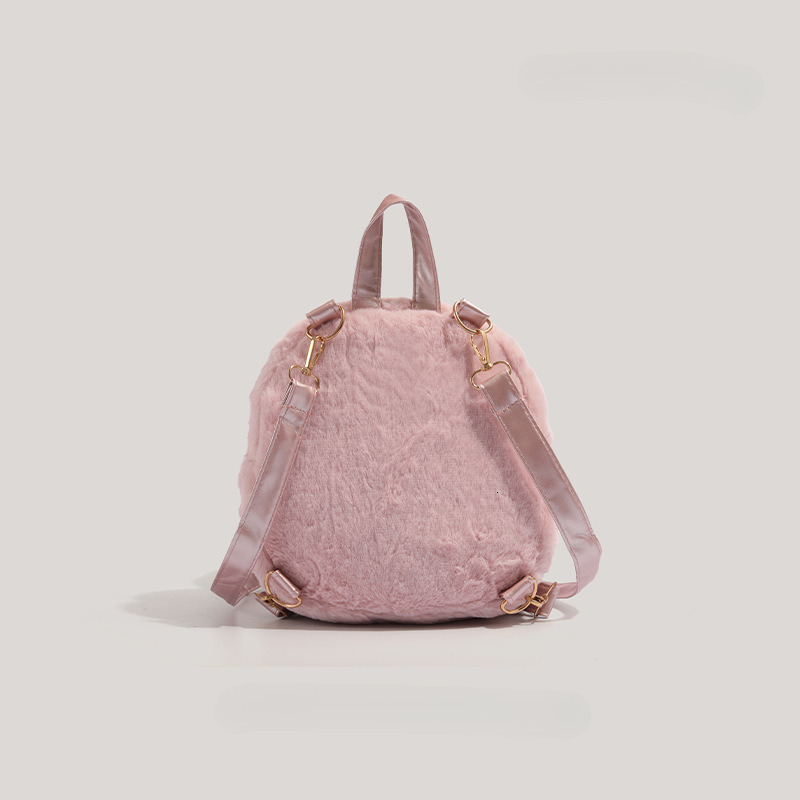 Designer Cartoon Backpack Women's Cute Plush Bag Doll Bag Mini Bag Pink Bag Large Capacity Wallet