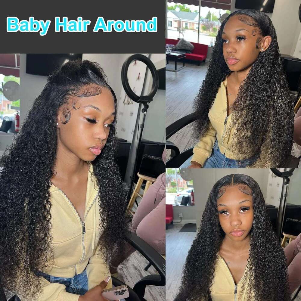 And Go Deep Wave 6X4 5X5 Lace Closure Wig With Plucked Haire Pre Cut Curly Glueless Wigs Human Hair Ready To Wear
