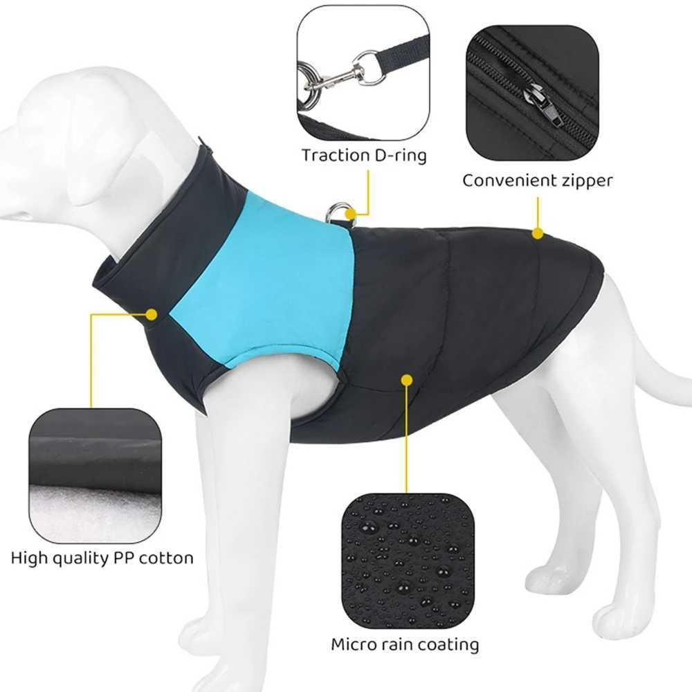 Waterproof Pet Dog Puppy Vest Jacket Winter Warm Dog Clothes Pet Padded Vest Zipper Jacket Coat For Small Medium Large DogsXJ250109