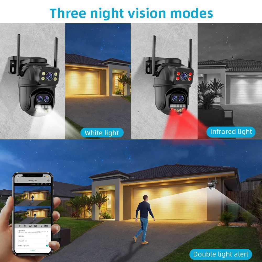 6K 12MP security camera 8X zoom triple lens dual screen outdoor WiFi home protection 8MP IP camera gimbal CCTV video surveillance Icsee X250110