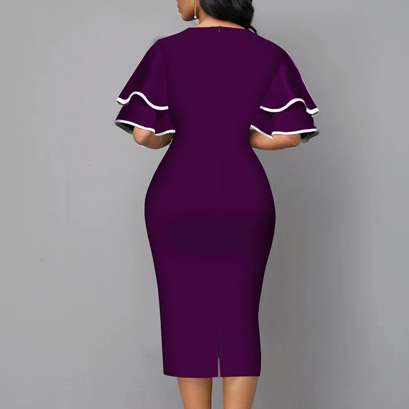 Elegant Women Dress Summer Fashion V Neck Short Sleeve Sexy Slim Vintage Patchwork Casual Lady Party Dresses Vestido 250106