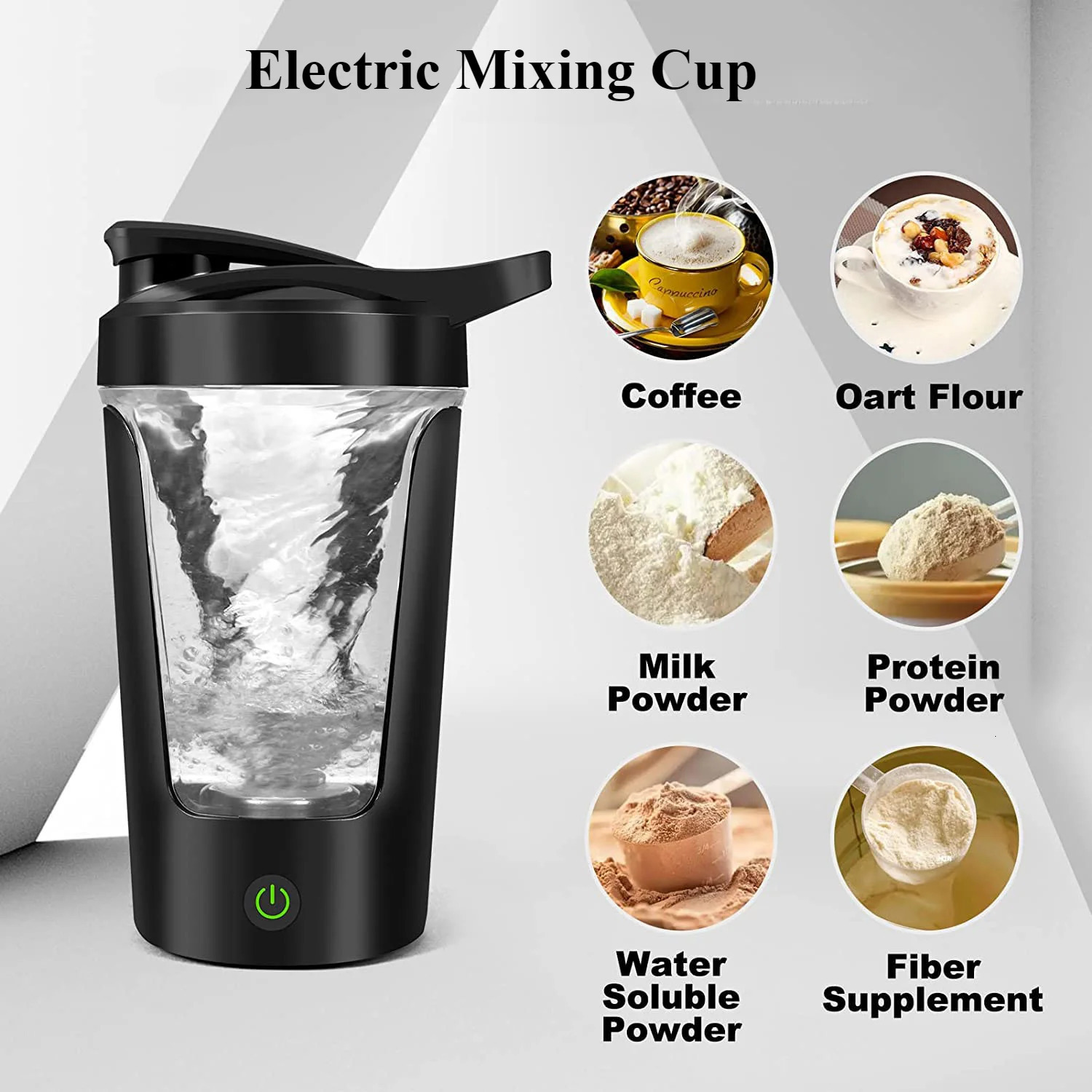 450ml Blenders Cup Electric Mixing Portable Protein Powder Shaker Bottle Mixer For Travel Home Office Kitchen Tools 250107